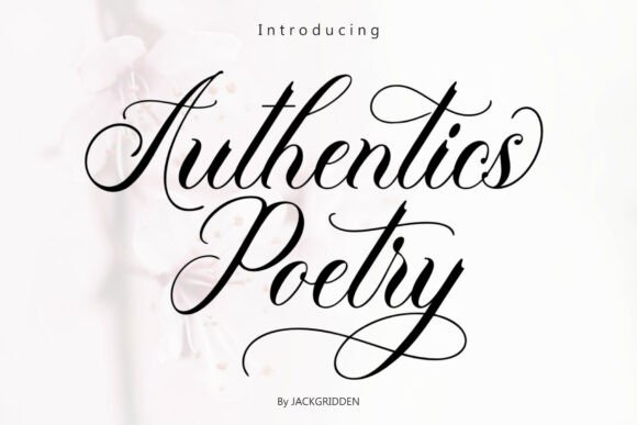 Authenticspoetry: A Font for Elegant Branding