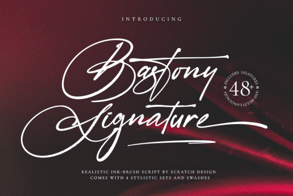 Bastony Signature: A Luxurious Font for Creative Makers