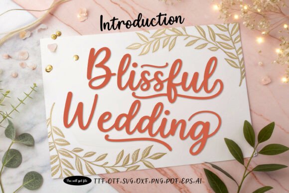 Blissful Wedding: A Script Font for Elegant Digital Design