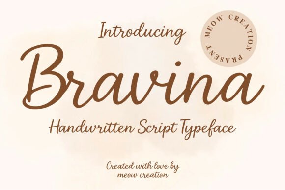 Bravina: A Clean Handwritten Script Font for Stylish Branding