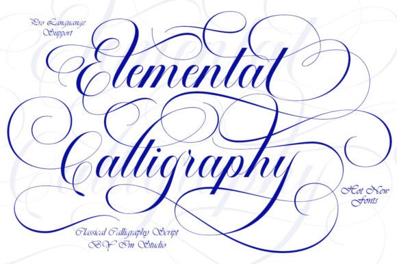 Elemental Calligraphy: A Modern Script Font for Editorial Design