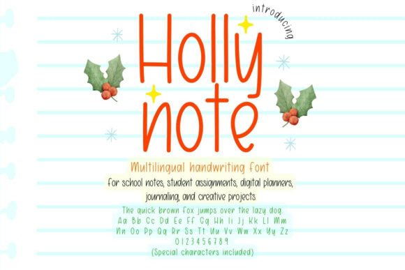 Holly Note: A Cozy Handwritten Font for Authentic Branding