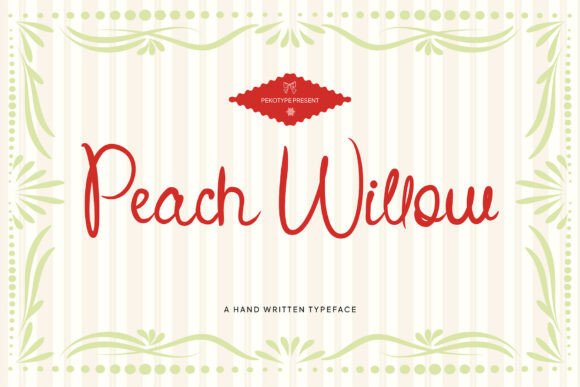 Peach Willow: The Whimsical Handwritten Font for Crafts and Products