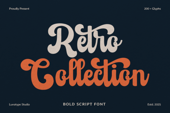 Retro Collection Font: A Handwritten Script for Nostalgic Branding