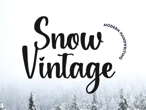 Snowvintage Font: A Modern Handwritten Script for Digital Design