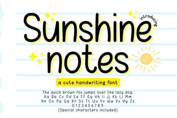 Sunshine Notes: The Script Font That Feels Like Warm Summer Paper
