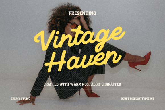 Vintage Haven: A Script Font for Modern Digital Narratives