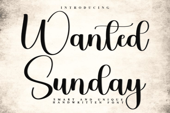 Wanted Sunday: A Script Font for Editorial Design