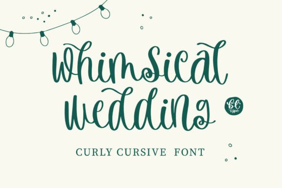 Whimsical Wedding Font: A Playful Script for Handmade Products
