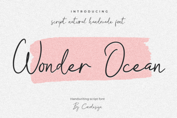 Wonder Ocean: A Handwritten Font for Authentic Craft Projects